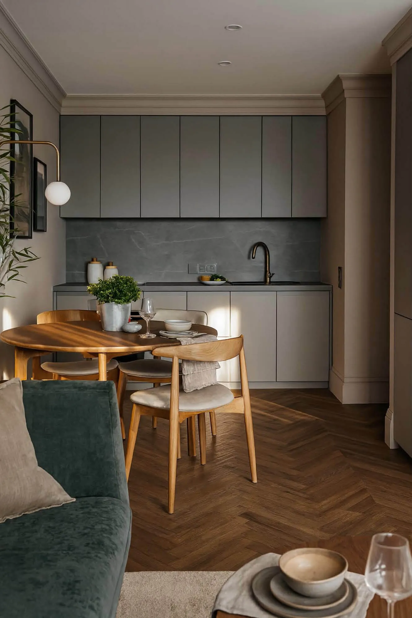 Warm Minimal Apartment Interior