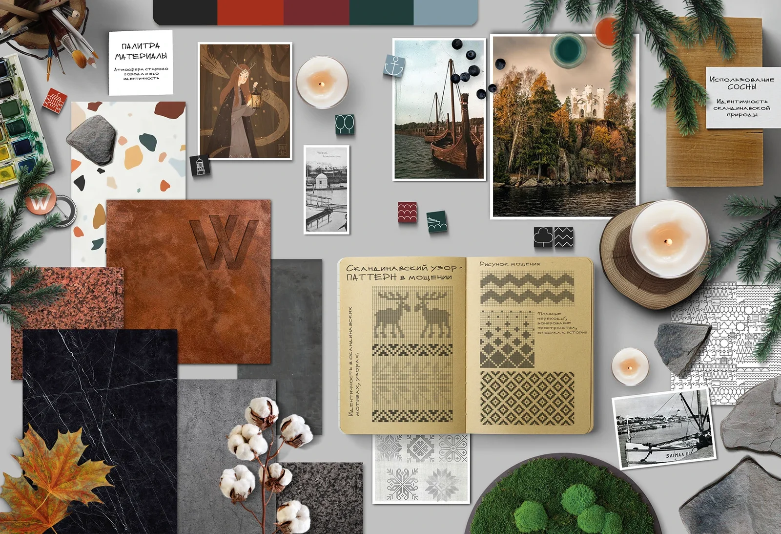 Vyborg City Branding Mood Board image 2